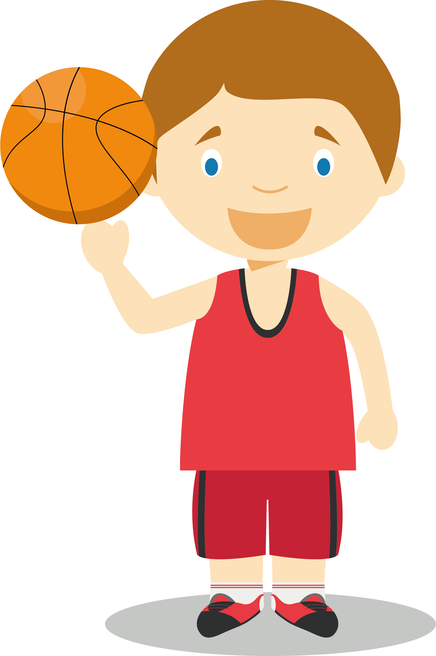 Basketball Player Cartoon Illustration Cartoon Basketball Players Cute Full Size PNG Clipart
